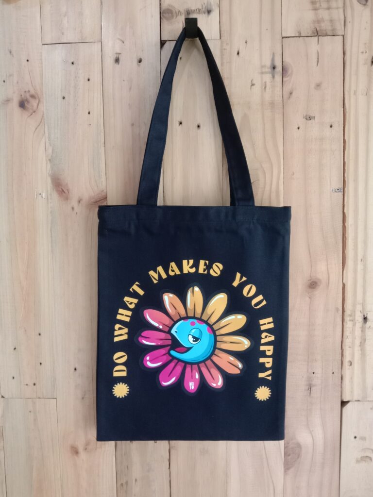 totebag event kanvas hitam